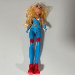 Superhero Doll with Blue Outfit and Red Boots